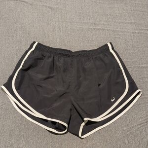 Nike Women's Black and White Athletic Shorts